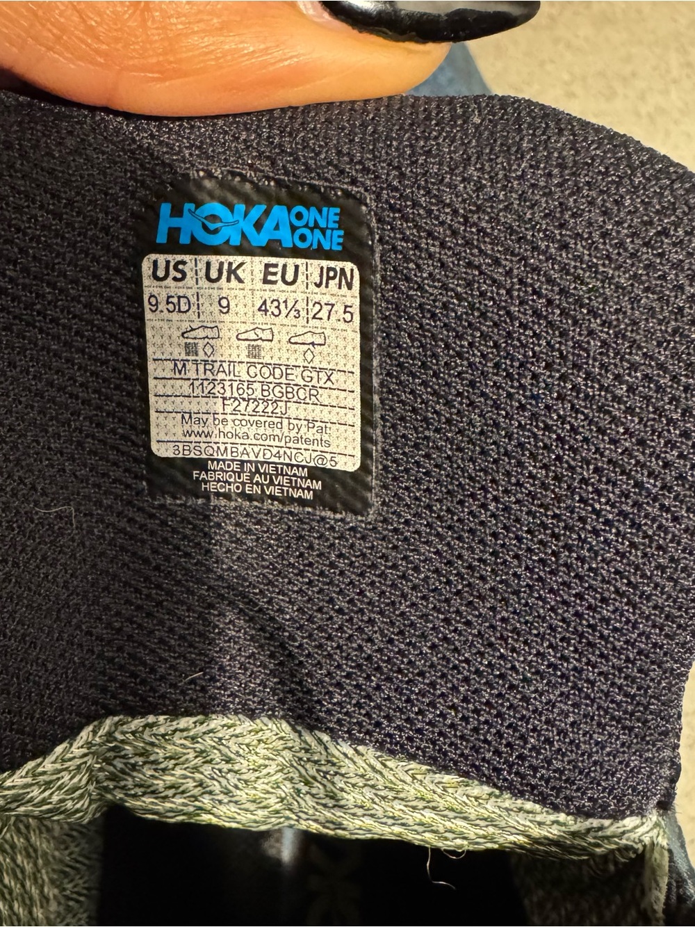 HOKA men’s Trail Code GTX HIKING BOOTS size mens 9.5 - Picture 6 of 11